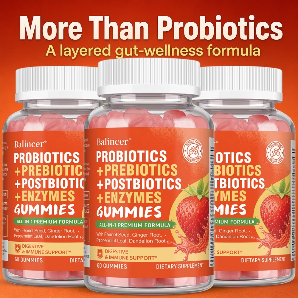 Digestive Enzyme Blend - Probiotische Gummies, Prebiotica en Spijsverteringsenzymen, Spijsvertering,