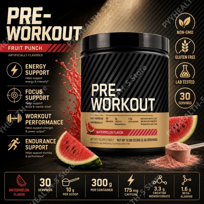 Pre Workout Supplement - Pre-workout poeder met creatine, bèta-alanine, L-citrulline,
