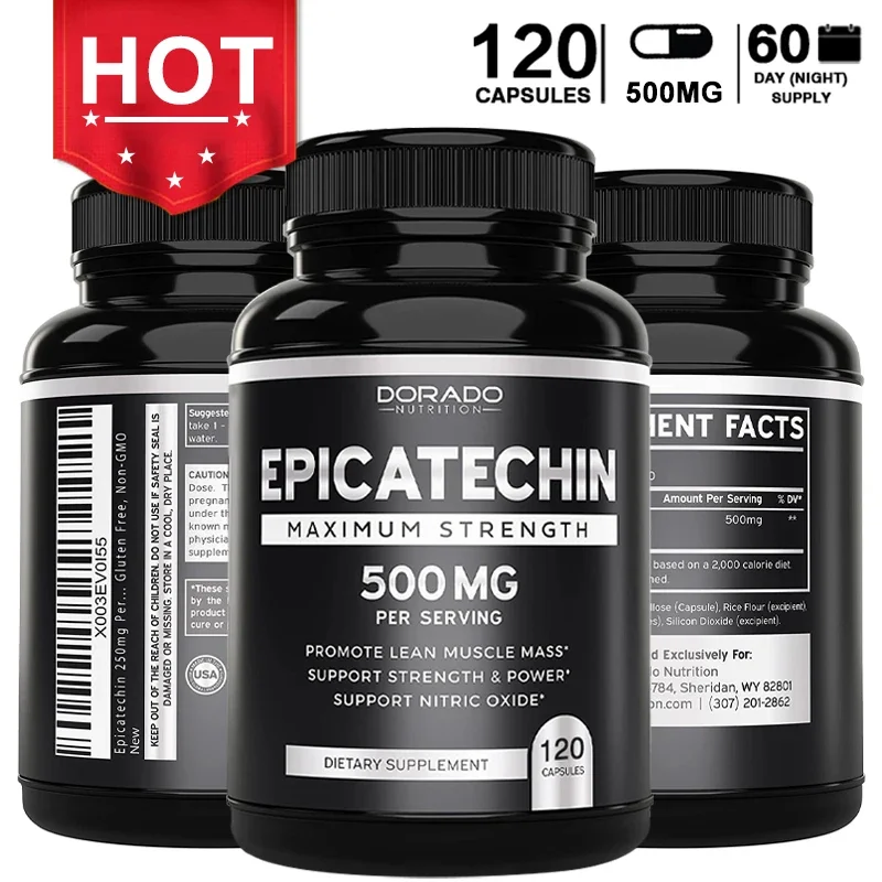 Pre Workout Supplement - Epicatechineextractsupplement, 500 Mg-Ondersteunt Magere Spieren, Stikstofmonoxide,