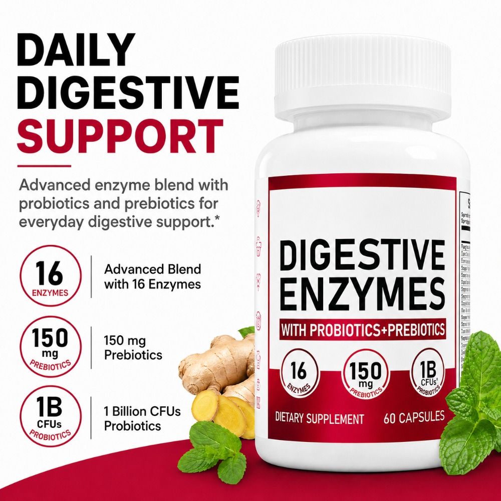 Spijsverteringsenzymen met 1 m - Digestive Enzyme Blend recensie en prijs