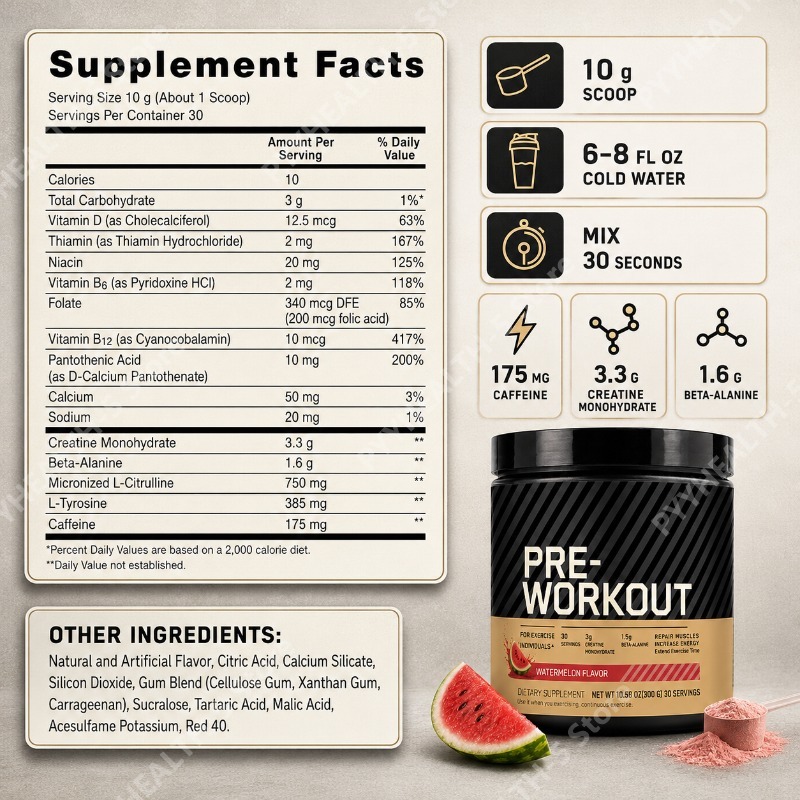 Pre-workout poeder met creatin - Pre Workout Supplement recensie en prijs
